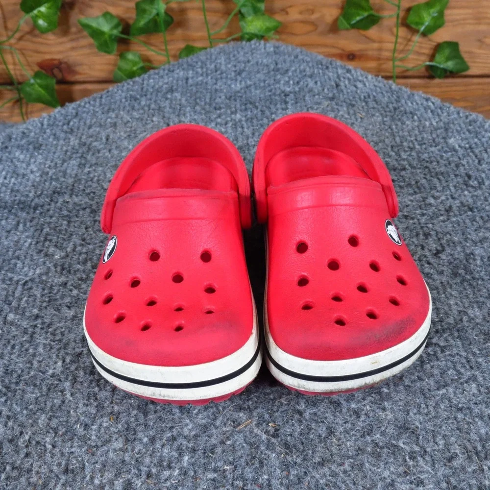 Crocs Crocband Toddler Unisex Sandal‎ Size 4-5T Casual Water Shoe Red Synthetic